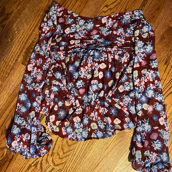 Free People Maybel front tie closure blouse for women - Picture 2 of 5